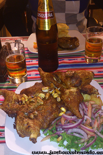 Cena en Arequipa Cuy Chactado