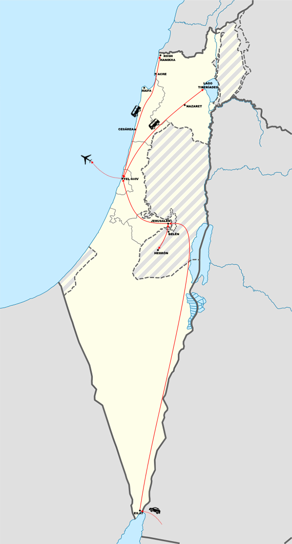 mapa israel