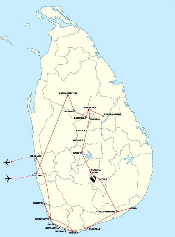 mapa srilanka