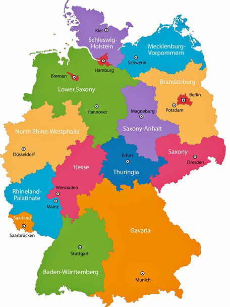 mapa alemania