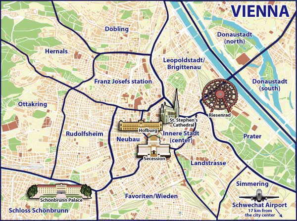 mapa viena