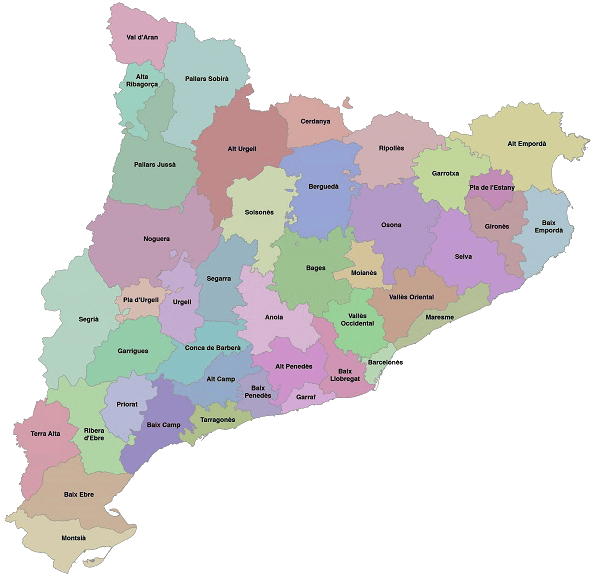 mapa cataluña