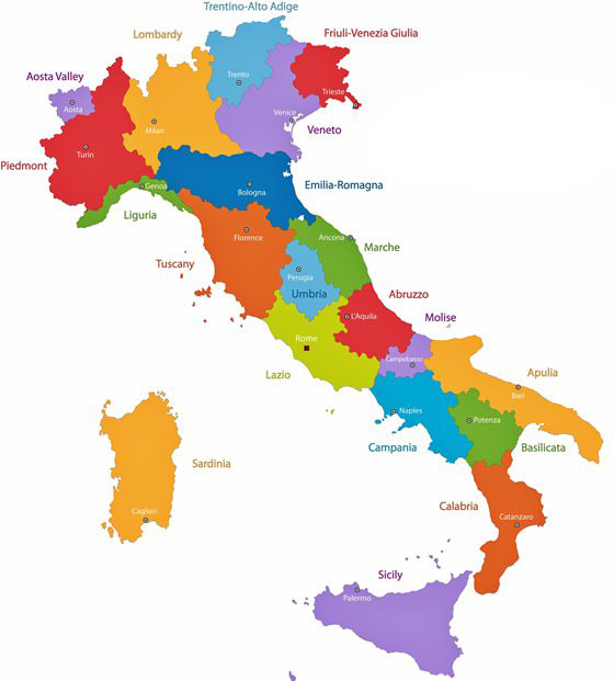 mapa italia