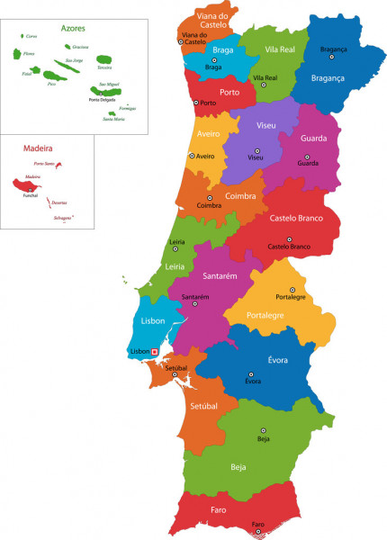 mapa portugal