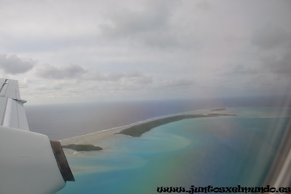 Aitutaki desde el cielo
